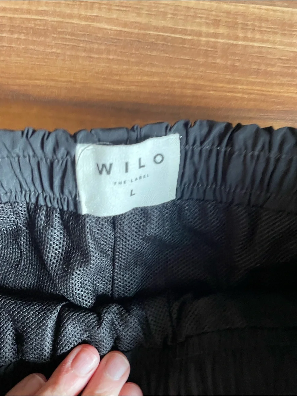 Wilo‎ The Label Women's Parachute Joggers Nylon Pants Size Large Black